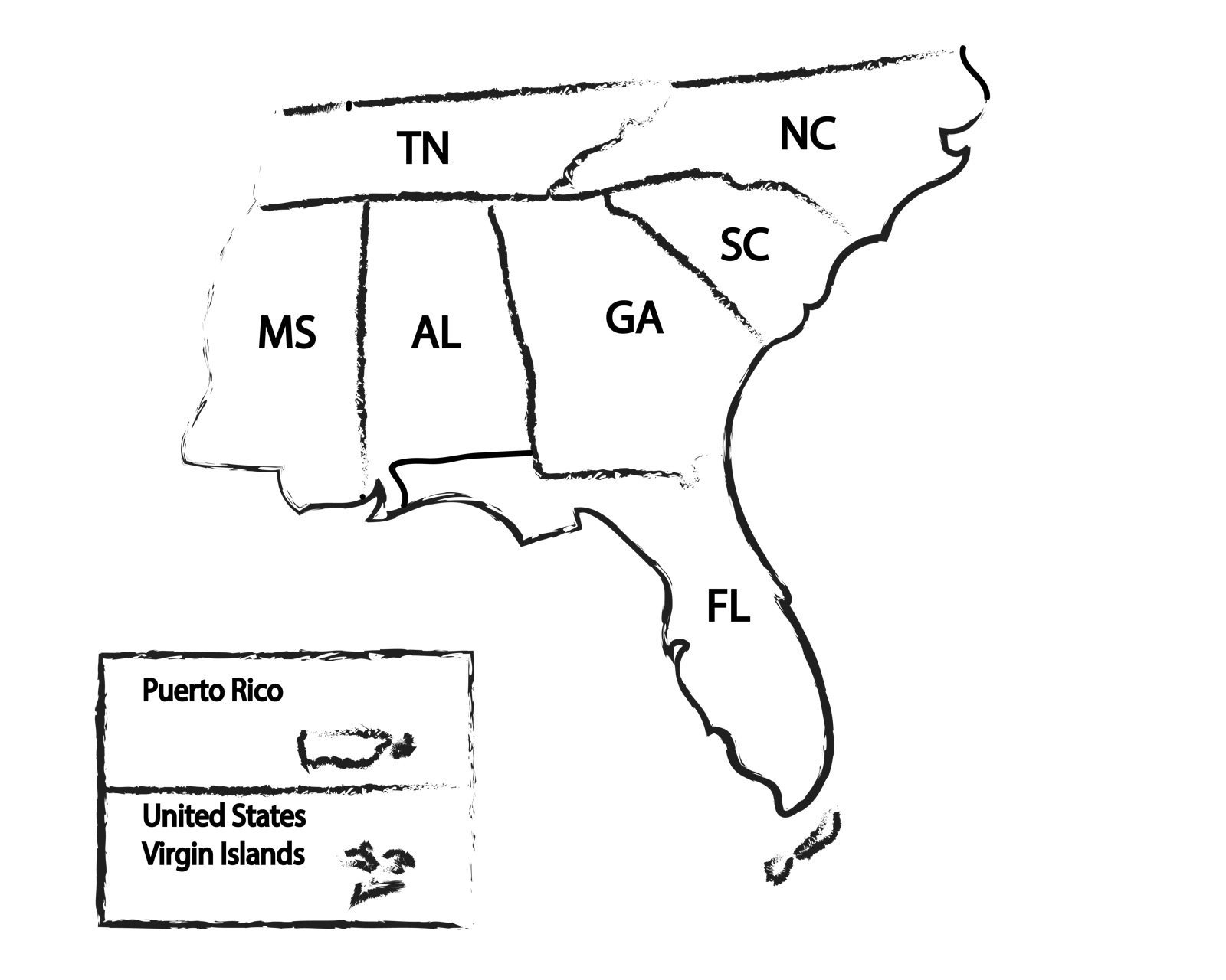 FNPH Southeast region map on the current home. From fnph.org. Photography rights and direction are in review.