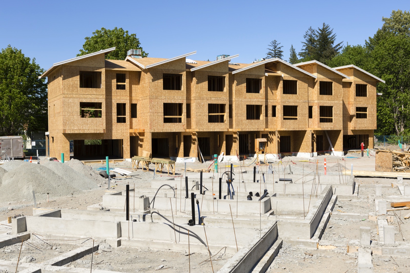 Housing under construction.