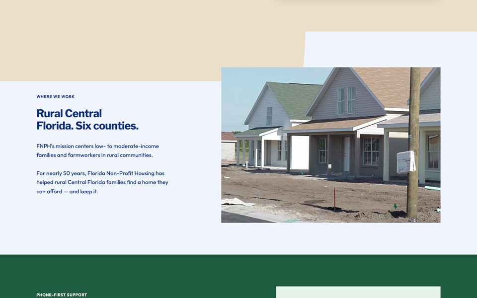 TPL Quiet arc statement coded homepage preview