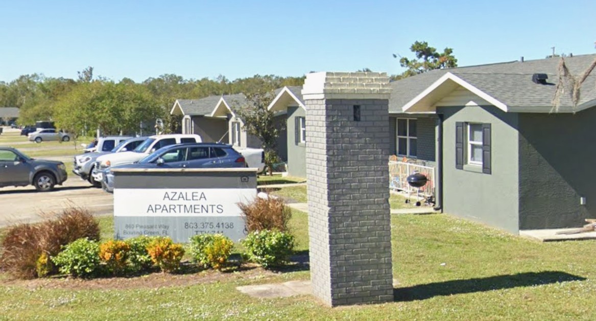 Azalea Apartments entrance and buildings.
